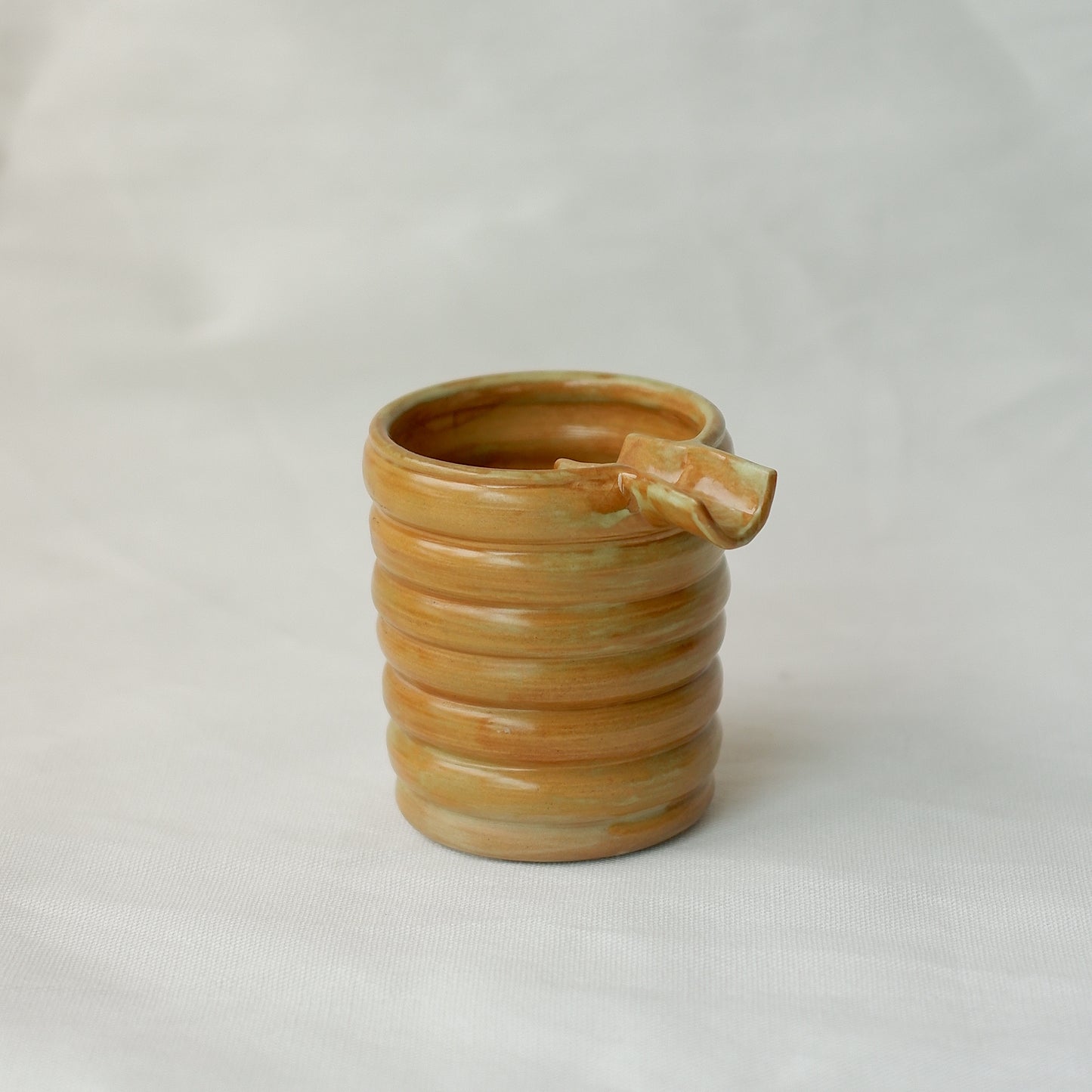 Mustard Ribbed Ashtray