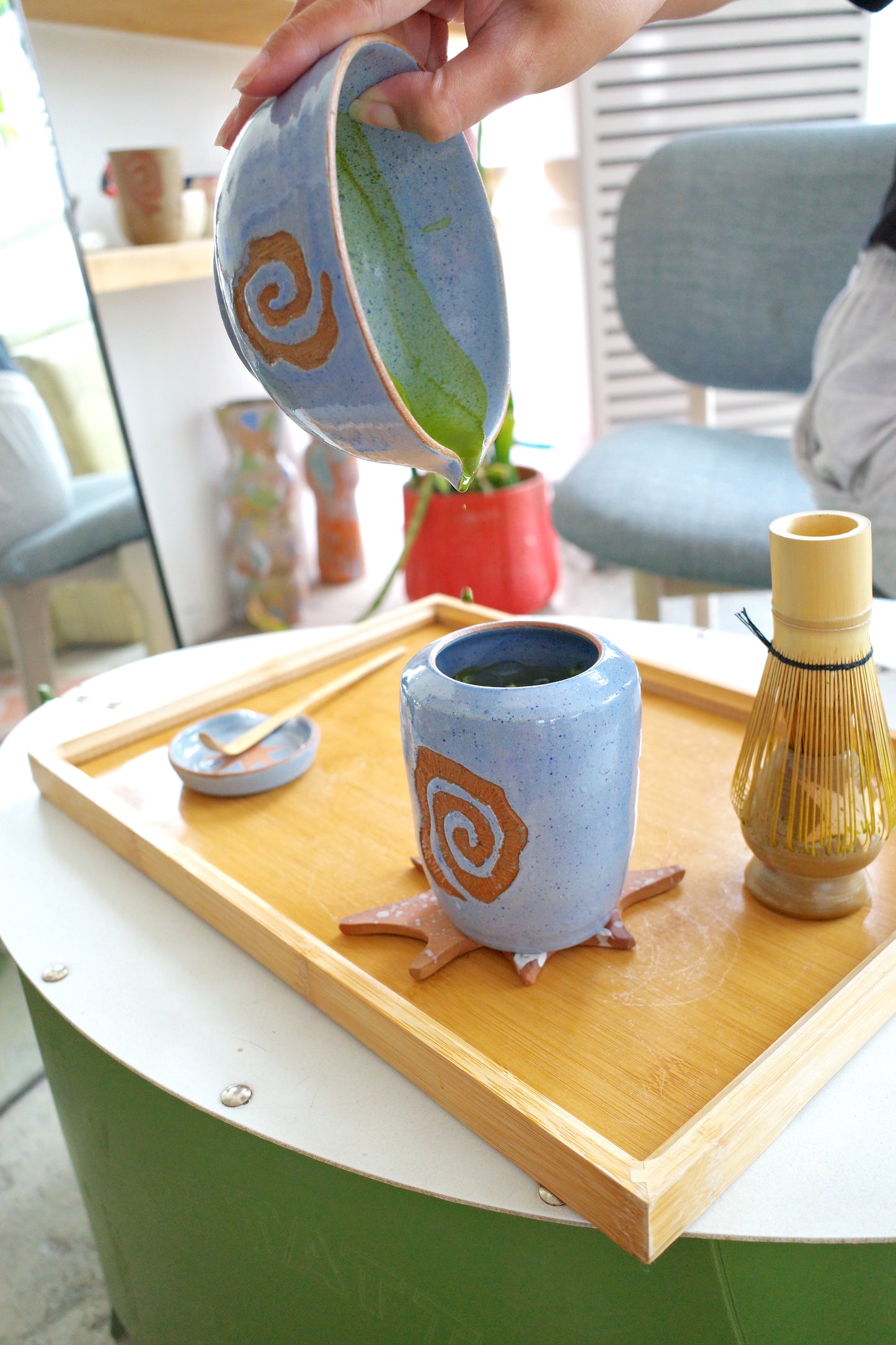 Marina Blue Matcha Bowl