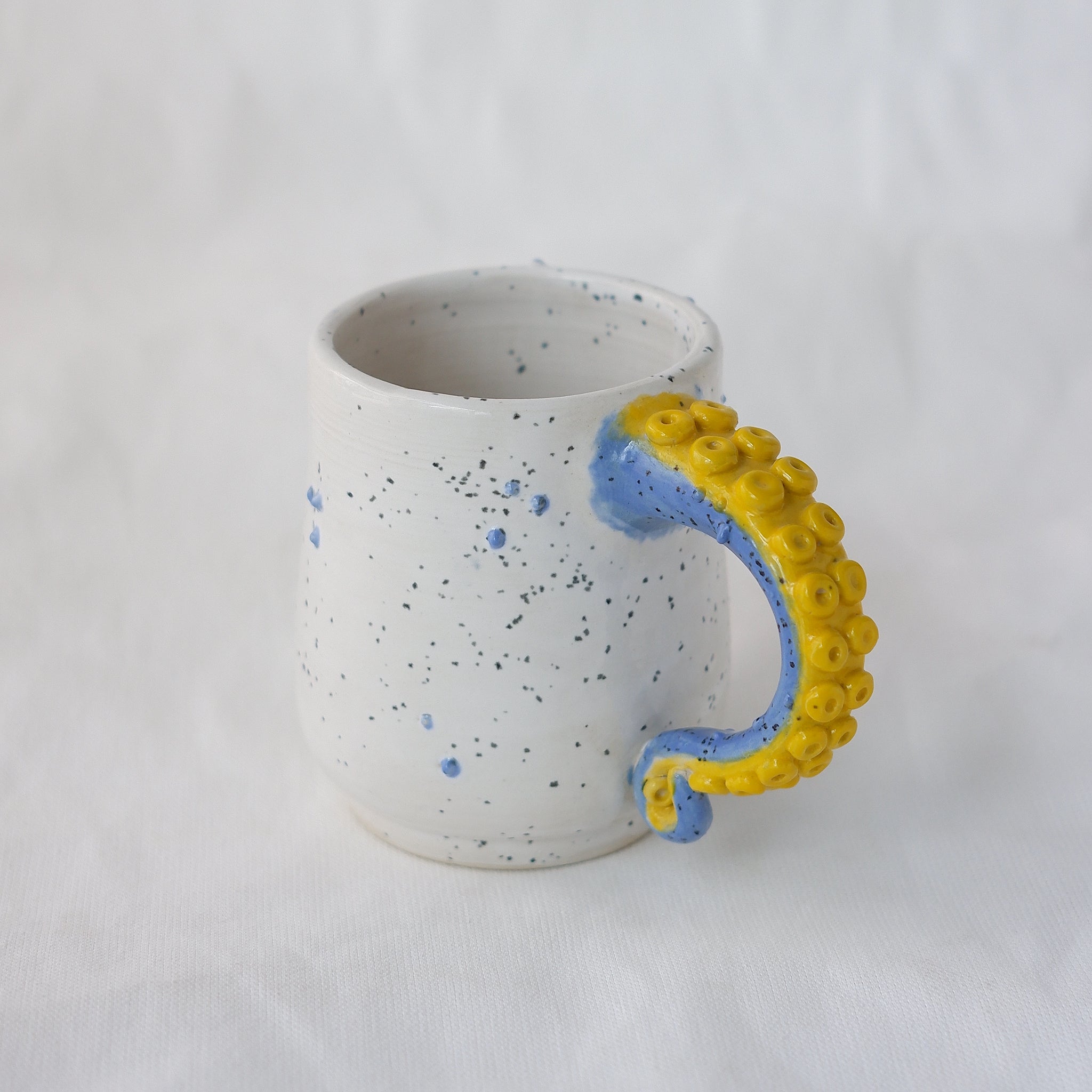 Speckled Blue & Lemon Octo Mug