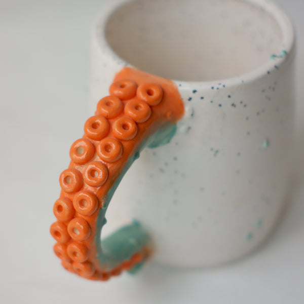 Octo Mug (Orange and Teal)