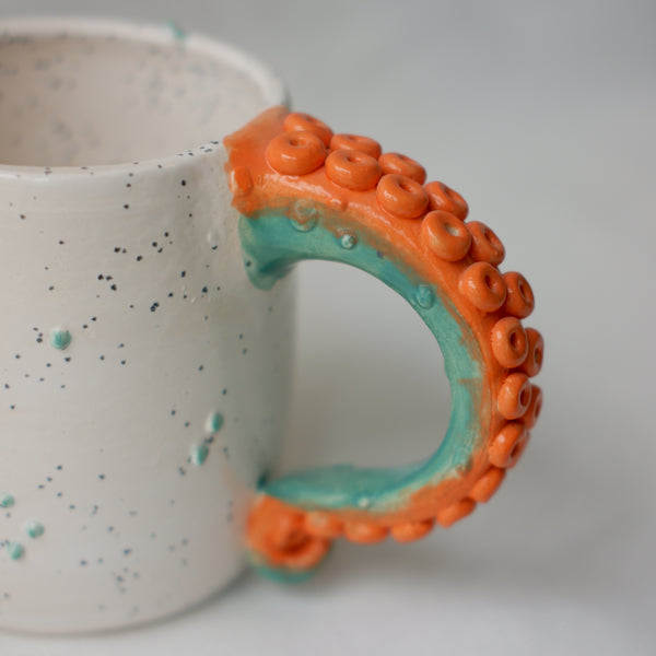Octo Mug (Orange and Teal)