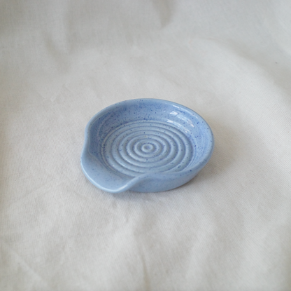 Matcha spoon rest in Marina Blue