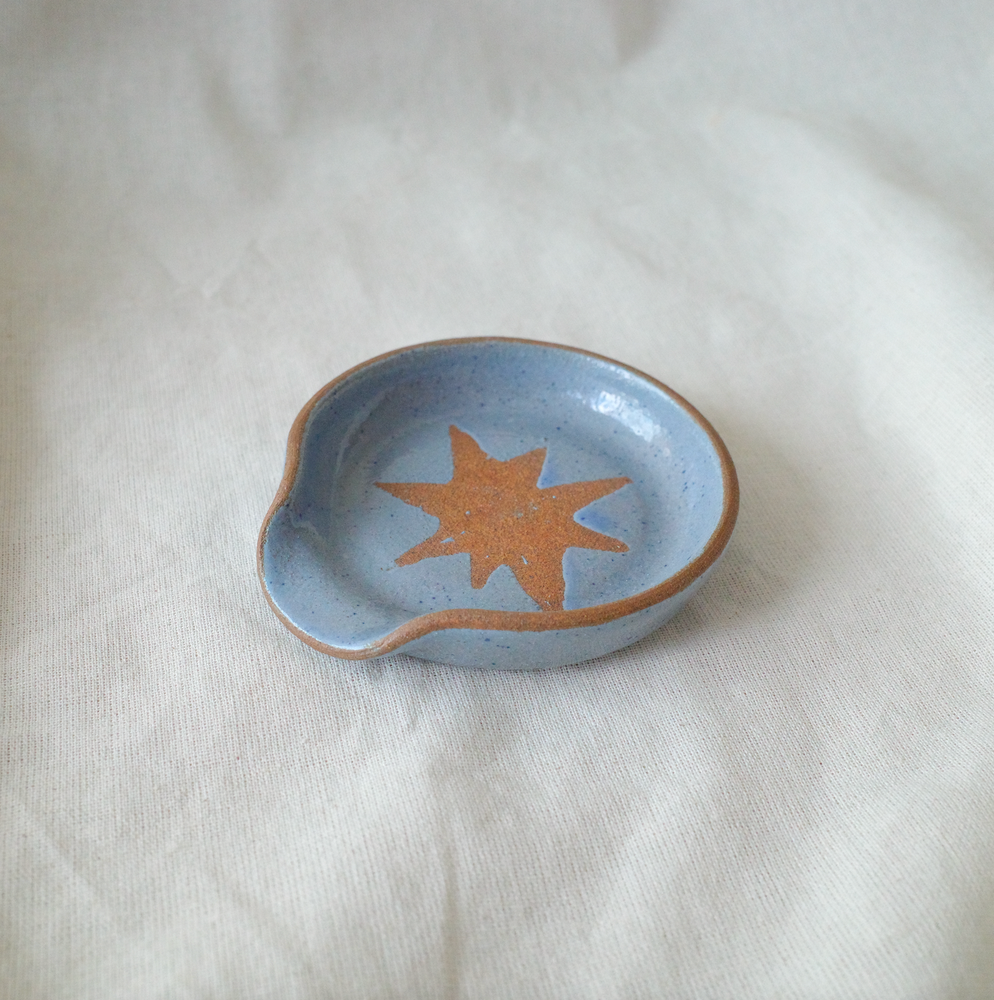 Matcha spoon rest in Marina Blue