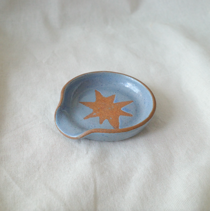 Matcha spoon rest in Marina Blue