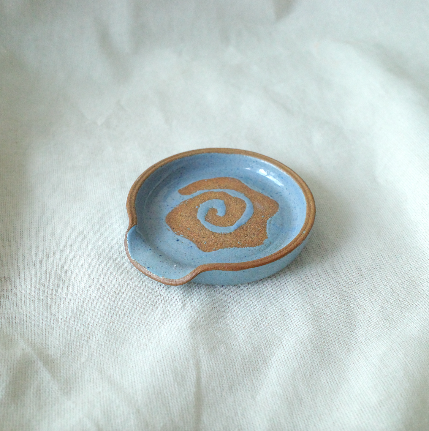 Matcha spoon rest in Marina Blue