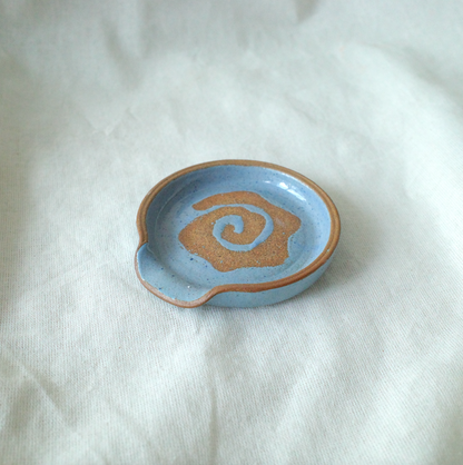 Matcha spoon rest in Marina Blue