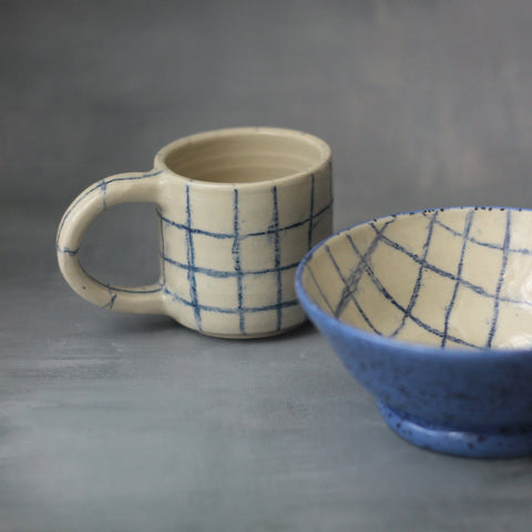 Checkered Mug & Bowl Set